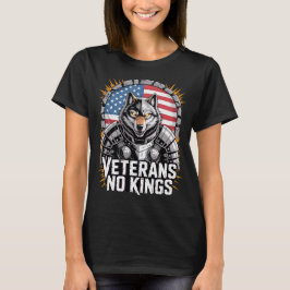 Veteranen Keine Könige Wolf Design für stolze Mili T-Shirt