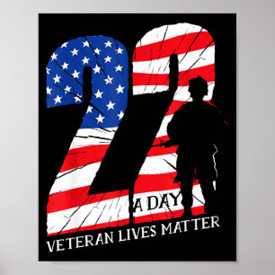 Veteranen Leben 22 Pro Tag Selbstmordbewusstsein P Poster