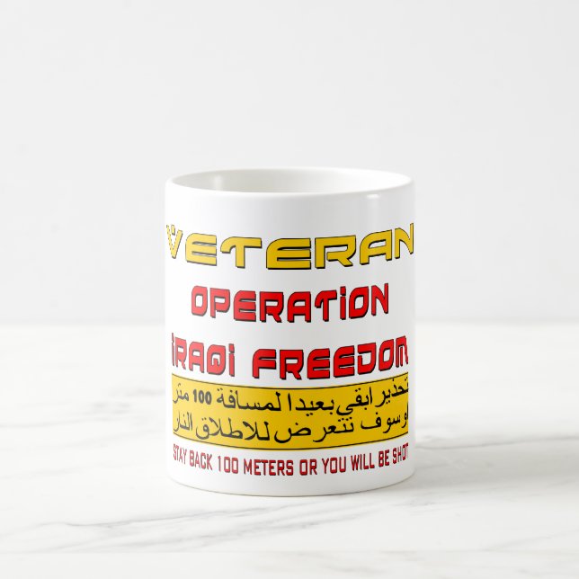 Veteranen-Operations-Iraker-Freiheit Kaffeetasse (Mittel)