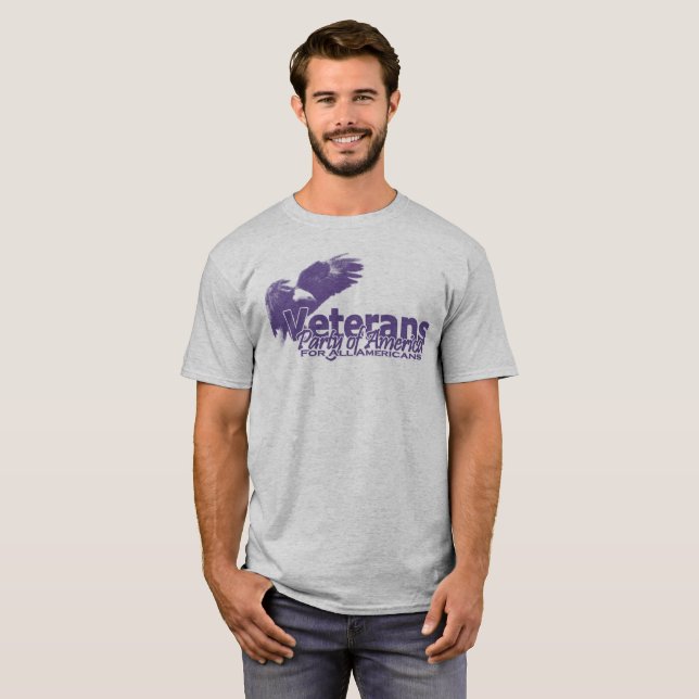 Veteranen-Party von Amerika-Adler und von Logo-T - T-Shirt (Vorne ganz)