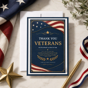 Veteranen Patriotische Dankeskarte für Helden