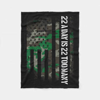 Veteranen-Selbstmord-Bewusstseins-Usa-Flagge 22 Am Fleecedecke