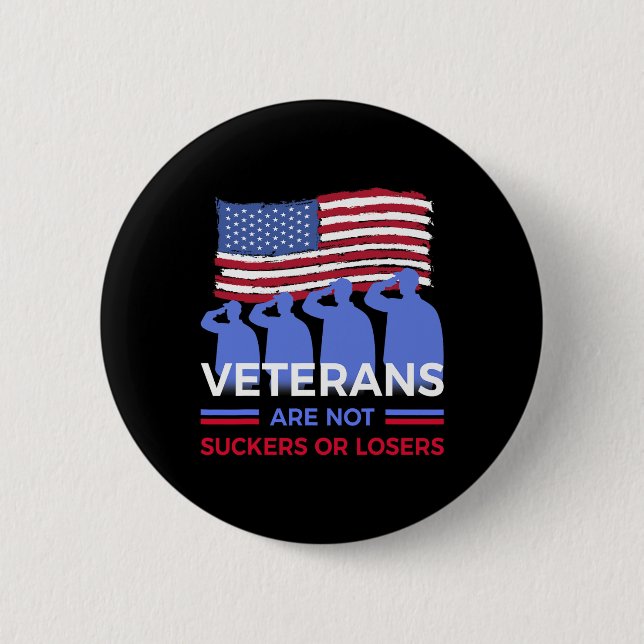 Veteranen sind weder Schläger noch Verlierer Button (Vorderseite)