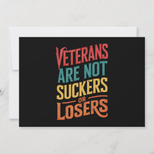 Veteranen sind weder Schwindel noch Verlierer Trum Einladung