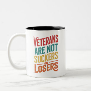 Veteranen sind weder Schwindel noch Verlierer Trum Zweifarbige Tasse