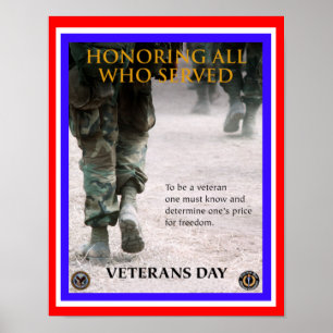Veteranen-Tag Ehrenposter Poster