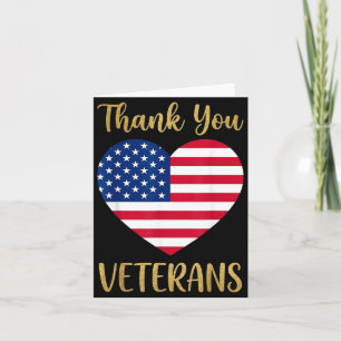 Veteranen-Tag mit amerikanischer Flagge für Männer Karte
