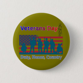 Veteranen-Tag Olive Button