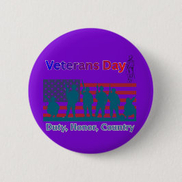 Veteranen-Tag Purpur Button