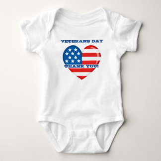 Veteranen-Tagesbaby-Jersey-Bodysuit Baby Strampler