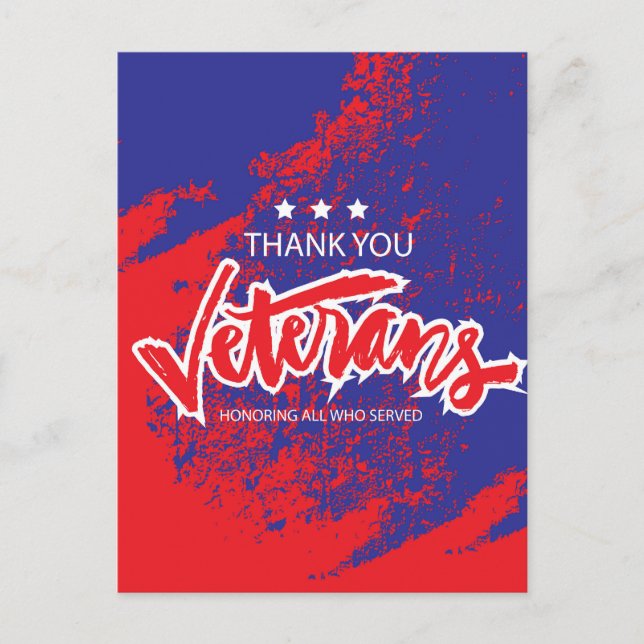 Veteranen-Tagespostkarte Postkarte (Vorderseite)