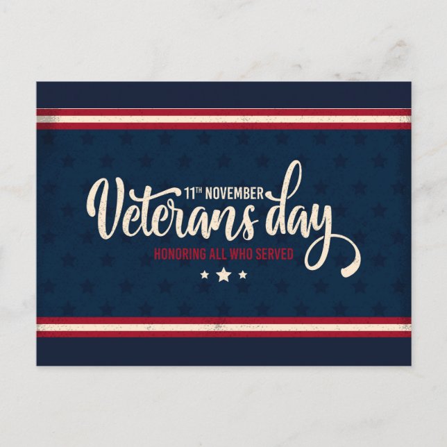 Veteranen-Tagespostkarte Postkarte (Vorderseite)