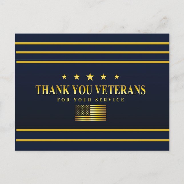Veteranen-Tagespostkarte Postkarte (Vorderseite)