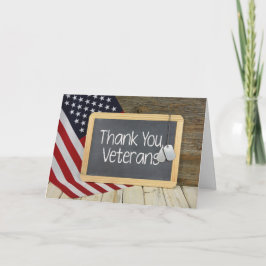 Veteranen Vielen Dank, dass Sie sich auf der Tafel Dankeskarte