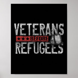 Veteranen vor dem Gedenktag für Flüchtlinge nie Poster