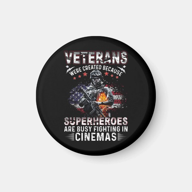 Veteranen, weil Superhelden in Cinemas beschäftigt Magnet (Vorne)