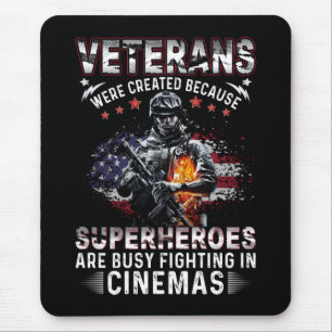 Veteranen, weil Superhelden in Cinemas beschäftigt Mousepad
