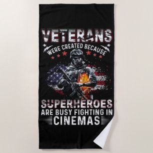 Veteranen, weil Superhelden in Cinemas beschäftigt Strandtuch