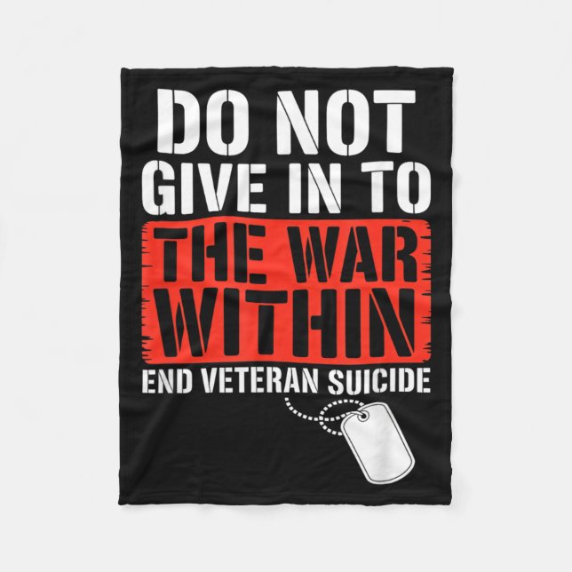 Veteranenbewusstsein beenden Veterans Day Fleecedecke (Vorderseite)