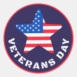 Veteranentag Runder Aufkleber
