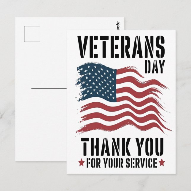 Veteranentag, Veteranentag 2025, Veteranentag 2026 Postkarte (Vorne/Hinten)
