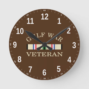 Veteranenuhr im Golfkrieg Runde Wanduhr