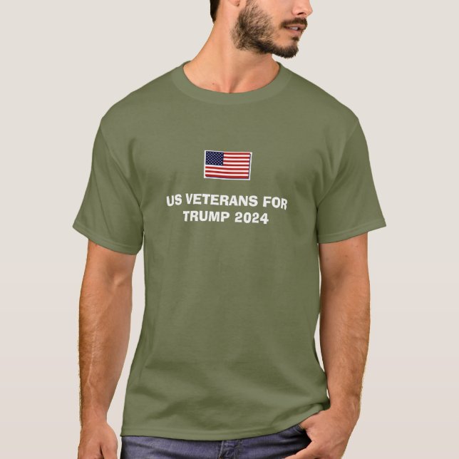 VÉTÉRANS AMÉRICAINS POUR T-shirt TRUMP 2024 (Devant)