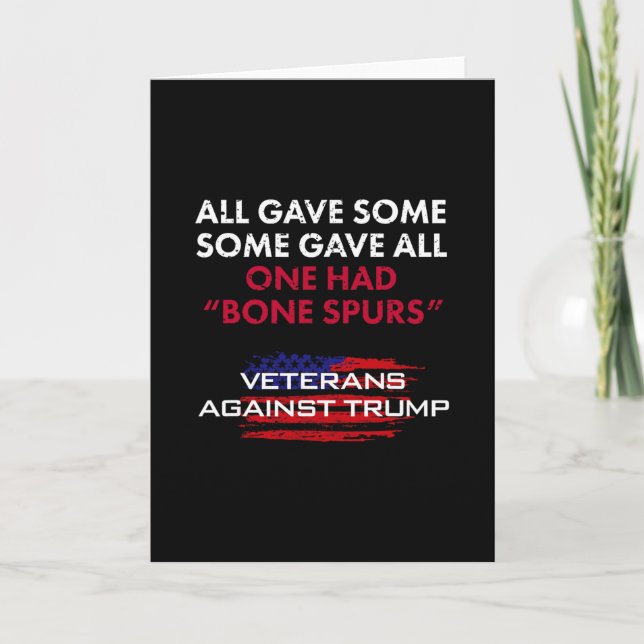 Veterans Anti-trump Draft Dodger Bone Spurs For Ve Karte (Vorderseite)