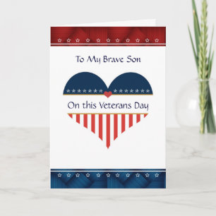 Veterans Day Card für das Patriotische Herz Karte