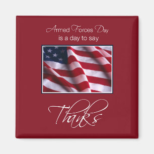 Veteran's Day Danke, Patriotic American Flag Magnet