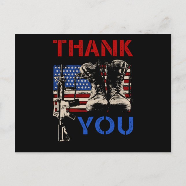 Veterans Day Geschenk Vielen Dank Unterstützung Ve Postkarte (Vorderseite)