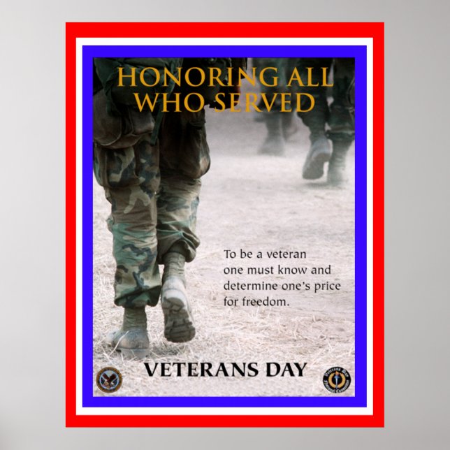 veterans day honor poster from 8.99 (Vorne)