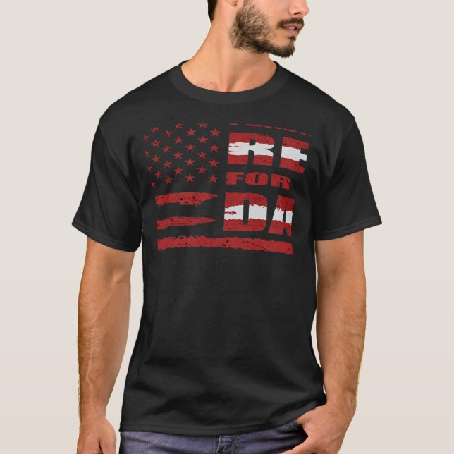 Veterans Day I Back The Red For My Dad T-Shirt (Vorderseite)
