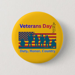 Veterans Day orange Button