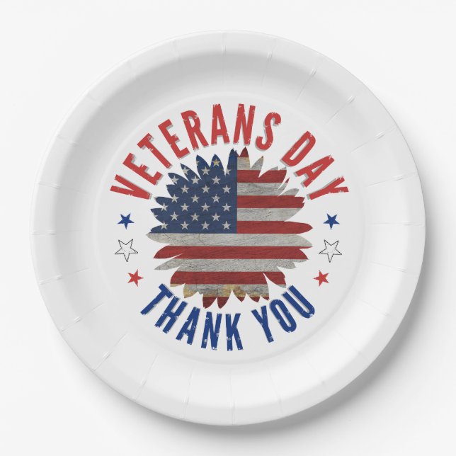 VETERANS DAY PAPPTELLER (Vorderseite)
