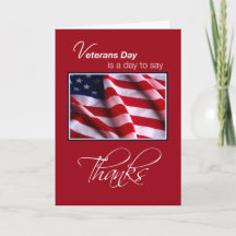 Veterans Day Patriotic American Flag Danke an Red