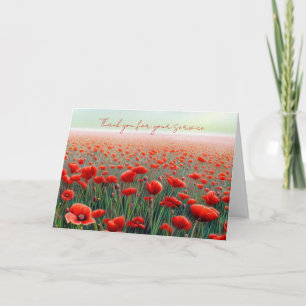 Veterans Day Poppy Field Card Karte