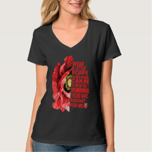 Veterans Day Red Poppy Ich trage einen Mohn T-Shirt