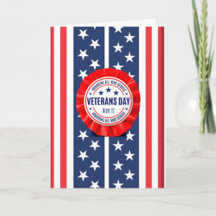Veterans Day Rosette Karte