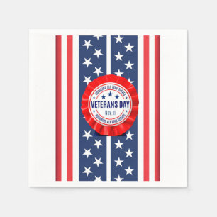 Veterans Day Rosette Paper Napkin Serviette
