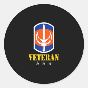 Veterans Day Shirt 228. Signal Brigade Veteran Mi Runder Aufkleber