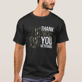 Veterans Day USA Flag Danke Veterans T-Shirt