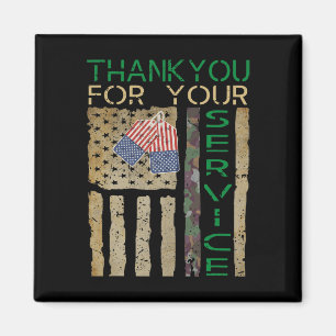 Veterans Day Vielen Dank für Ihren Service-Mitarbe Magnet