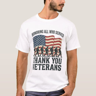 Vétérans Merci T-shirt drapeau patriotique militai