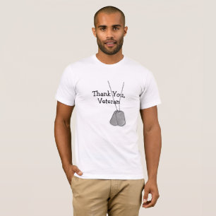 Vétéran's Military Chien Tags Merci T-Shirt