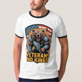 Veterans No Kings Grafik-Bär T-Shirt