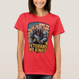 Veterans No Kings Grafik-Bär T-Shirt