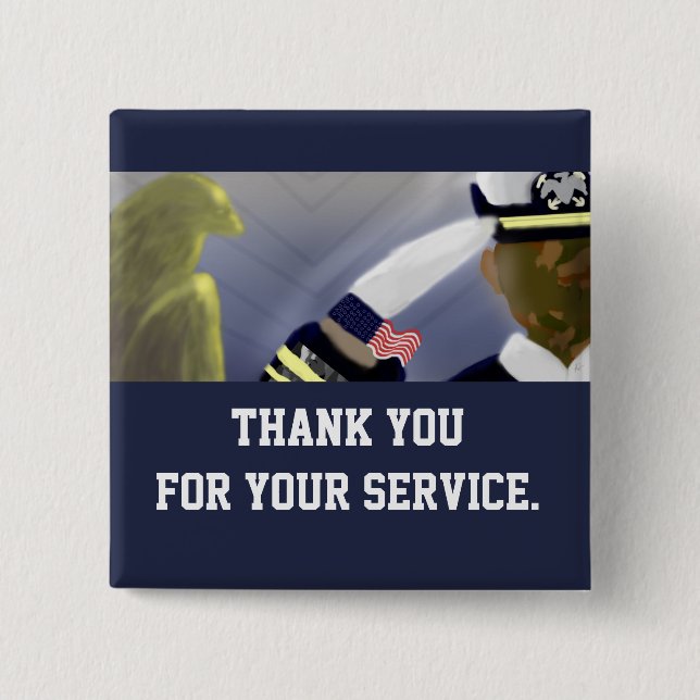 Veterans Thank You for Your Service Button (Vorderseite)