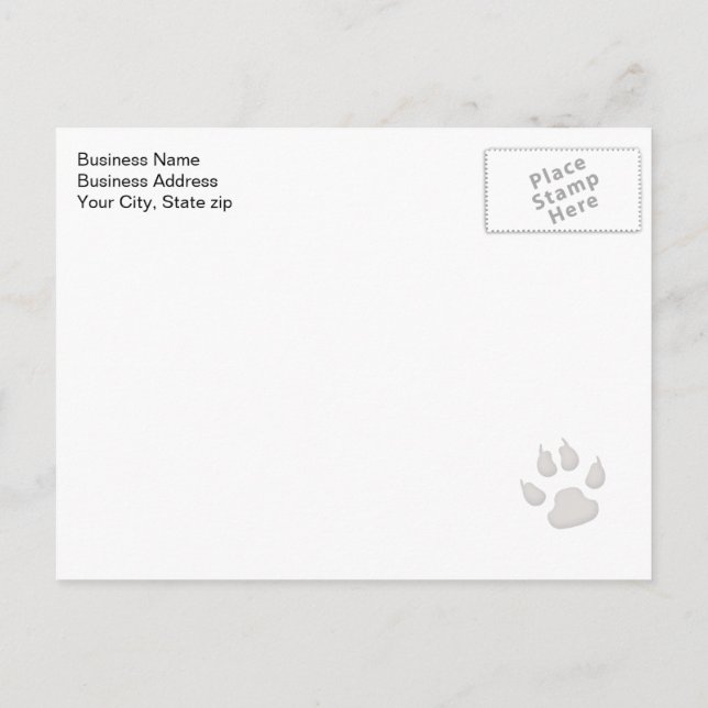 Vétérinaire Carte de Sympathie Chiot et Kitten (Dos)