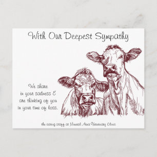 Vétérinaire Carte de Sympathie Vaches bétail